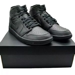 Air Jordan 1 Mid Triple Black Nike Hype Shoes